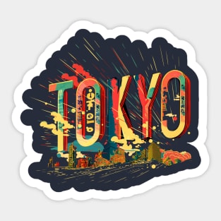 tokyo by night Sticker